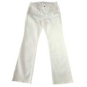 NWT White House Black Market White Mir Rise Slim Boot Jeans Size 8 Short